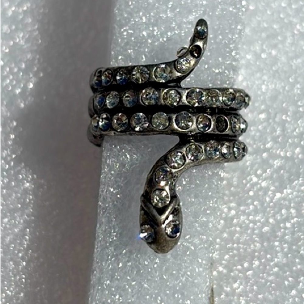 Snake Ring with rhinestones - Picture 6 of 8